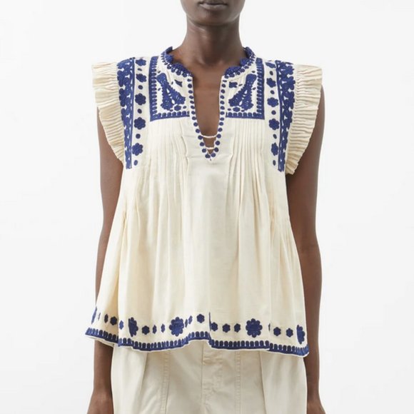 Sea Holly Soutache Top in Cream - Picture 5 of 9